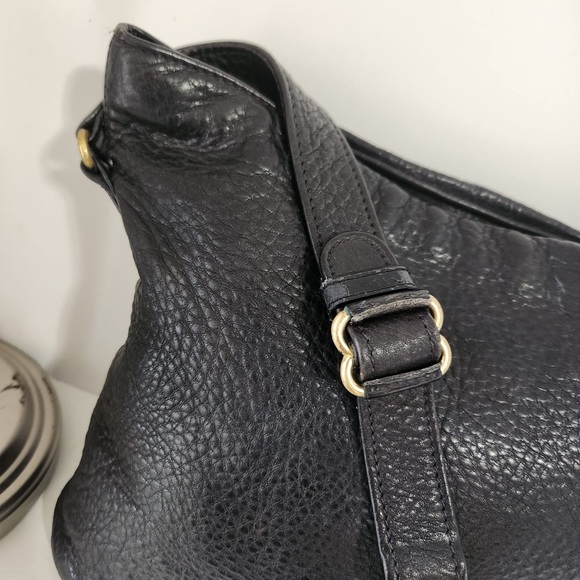 Vintage Coach Bucket Black Pebbled Leather Crossbody Bag - Picture 8 of 10
